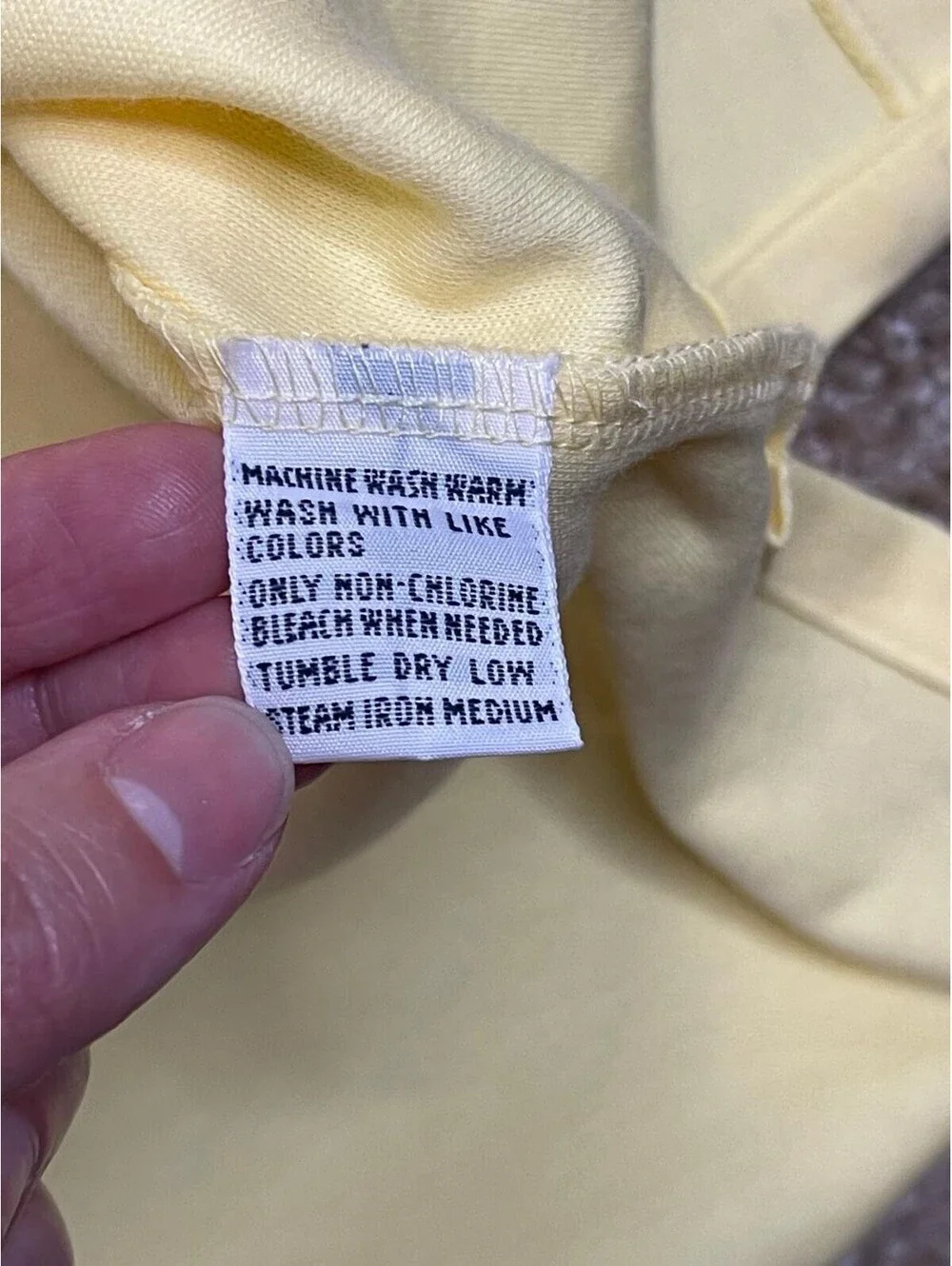 POLO Ralph Lauren Short Sleeve Shirt Men's M Yellow 100% Cotton Navy PONY